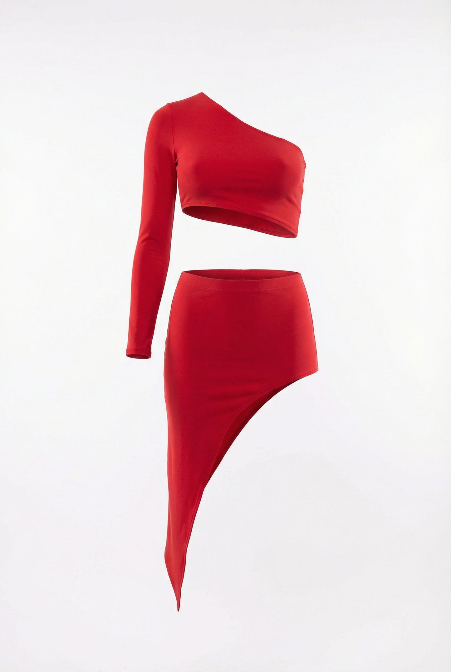 Siren Asymmetric Skirt and Crop Top