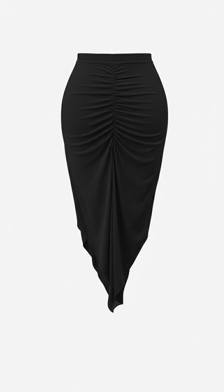 Vixen Ruched Slit Skirt
