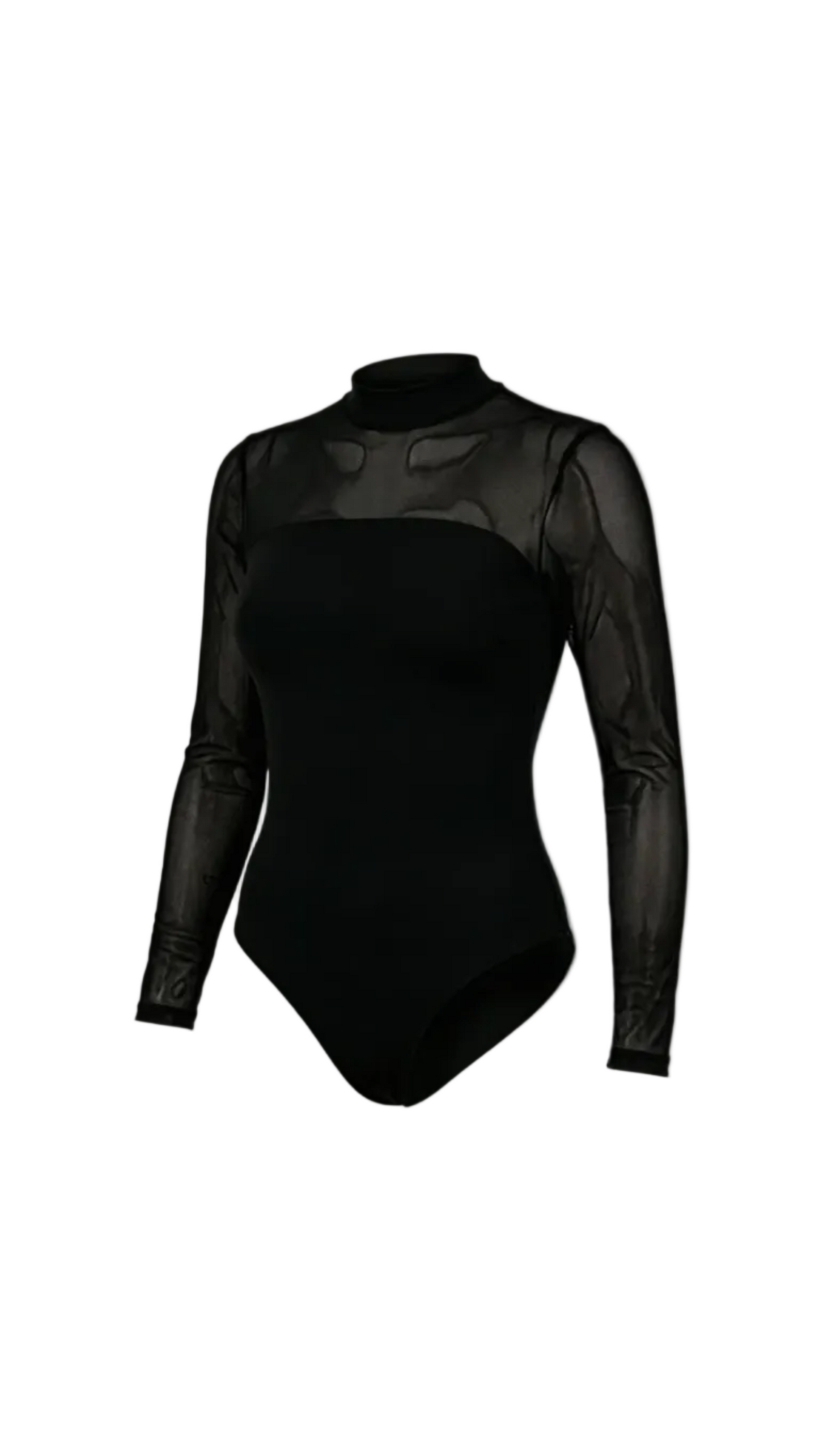 Studio Collection Curve Mesh Bodysuit